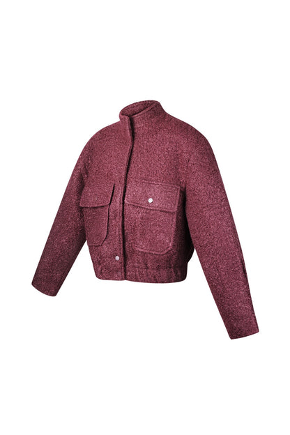 Bouclé bomber Bordeaux