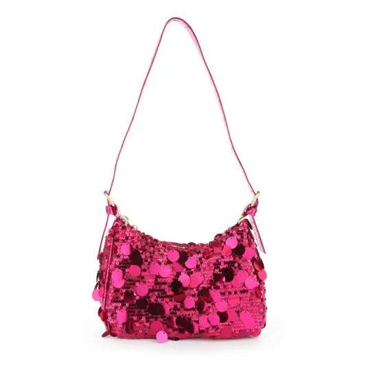 Sequin bag roze