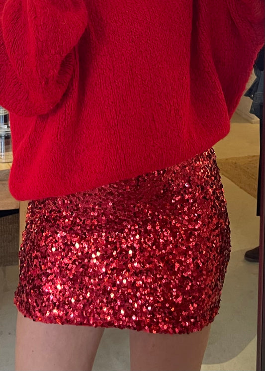 Sparkle skirt rood