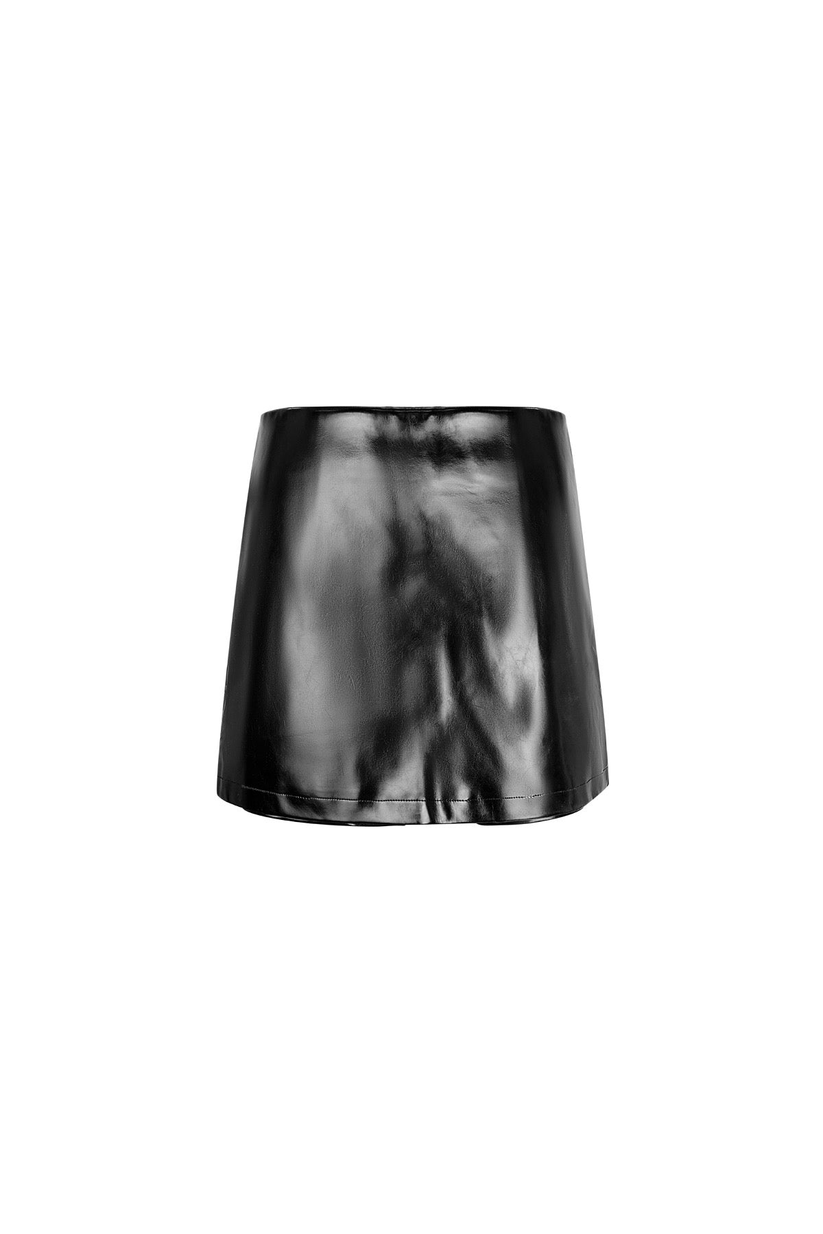 Faux leather Skort zwart