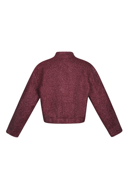 Bouclé bomber Bordeaux