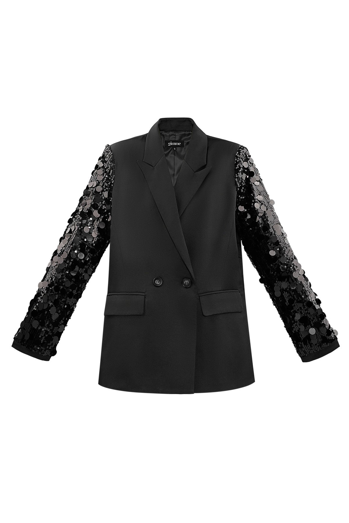 Sequin statement blazer zwart