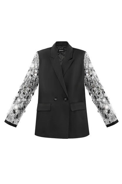 Sequin statement blazer zilver