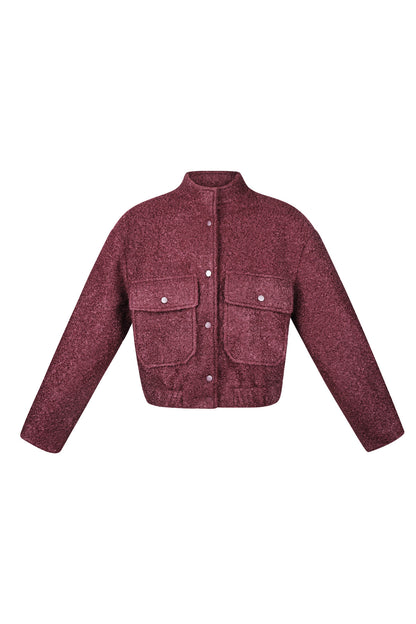 Bouclé bomber Bordeaux