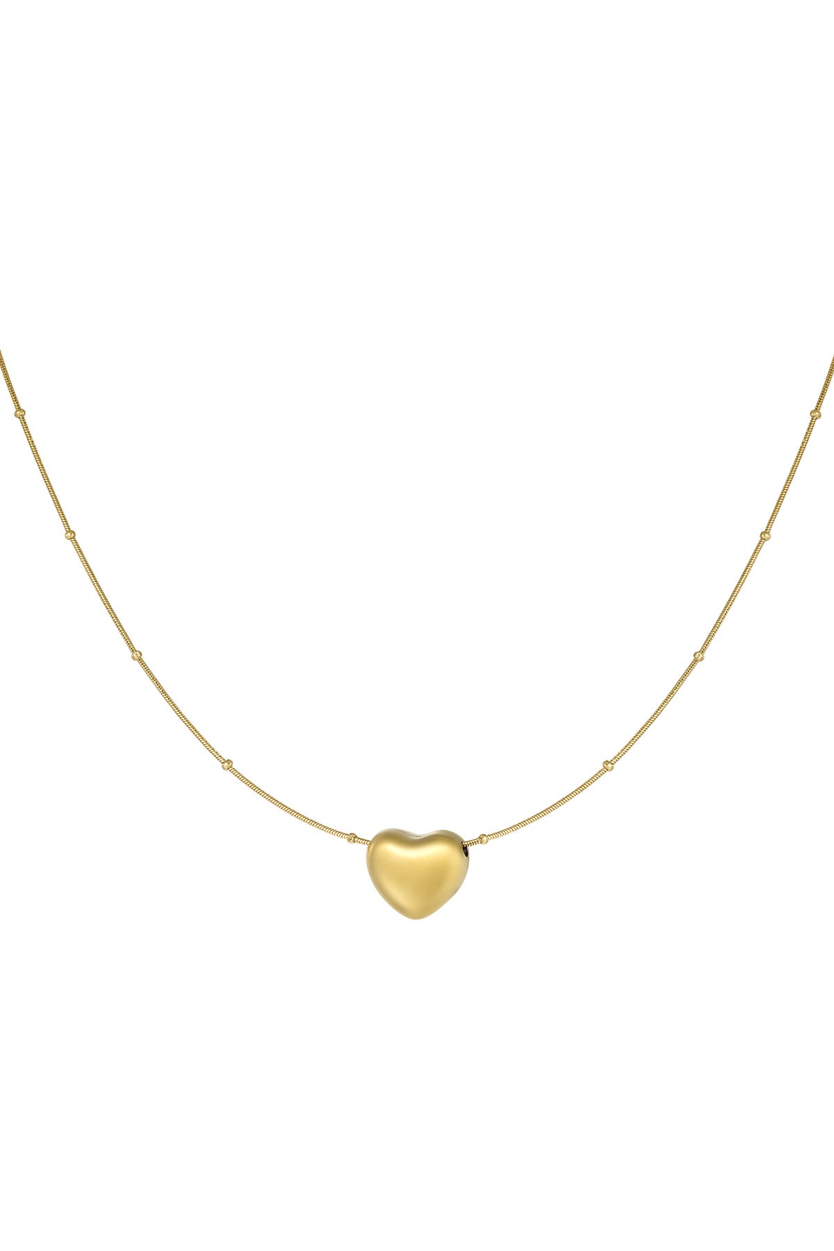 Heart ketting goud