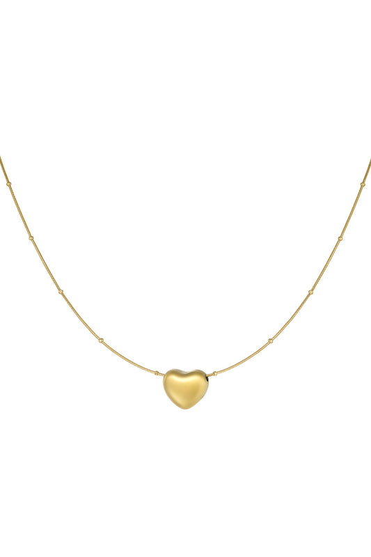 Heart ketting goud