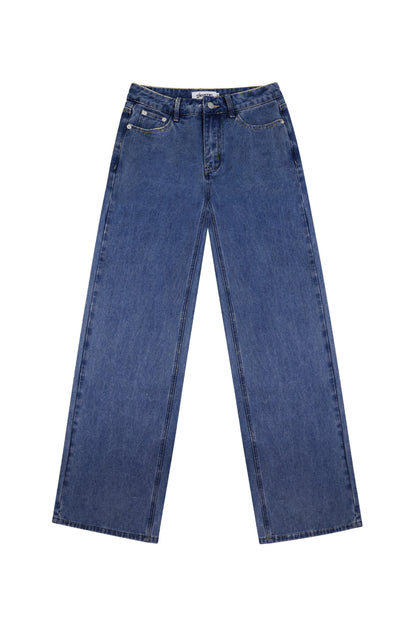 Wilde leg jeans donkerblauw